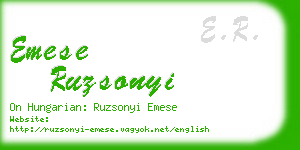 emese ruzsonyi business card